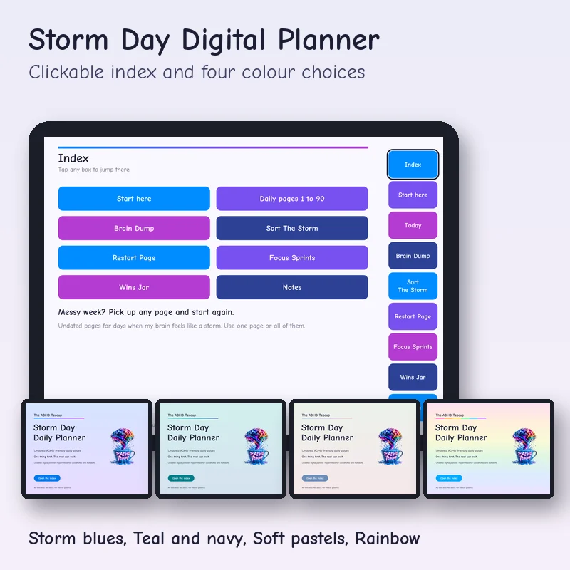 Storm Day Digital Planner, preview image 4