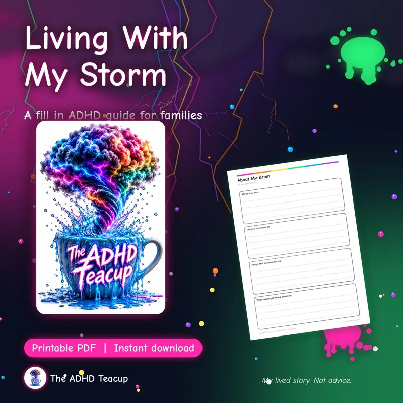 Living With My Storm, family guide cover