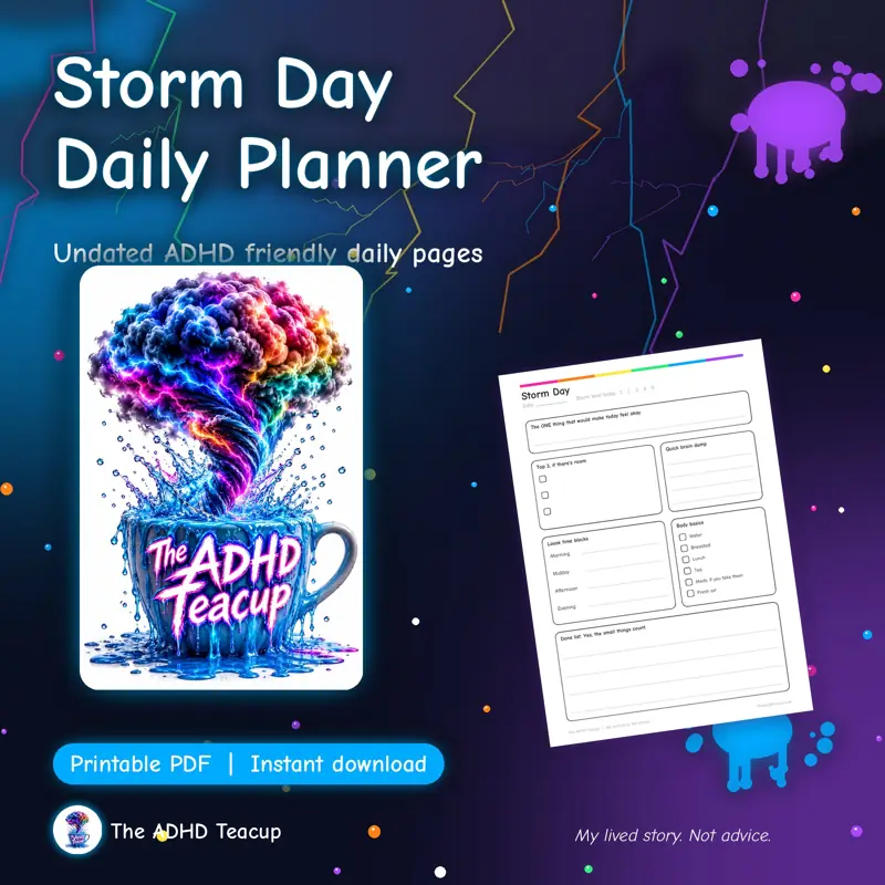 Storm Day Daily Planner, daily planner cover