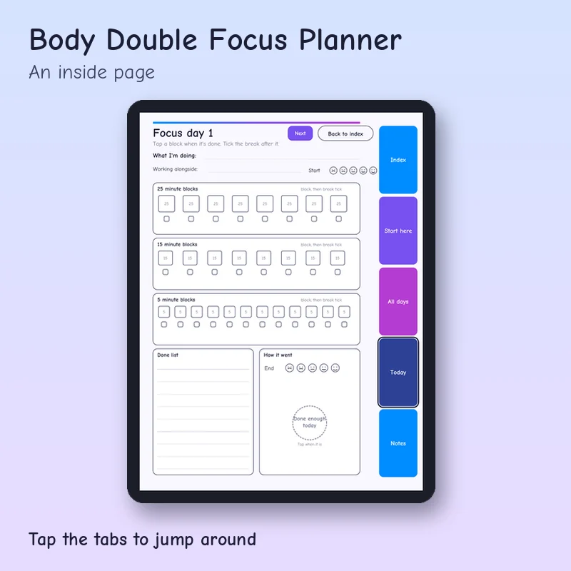 Body Double Focus Planner, preview image 2