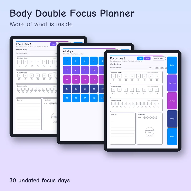 Body Double Focus Planner, preview image 3