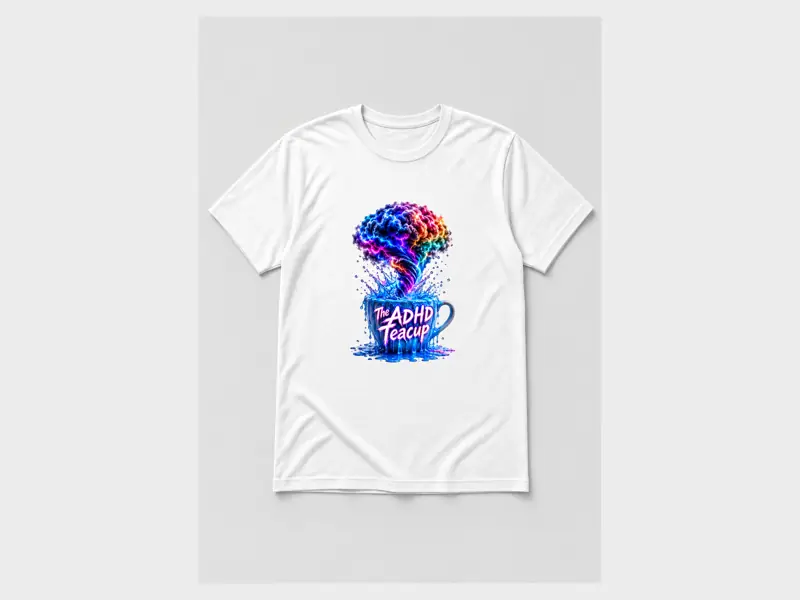 The ADHD Teacup Logo Tee, preview image 2