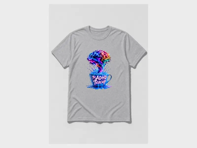 The ADHD Teacup Logo Tee, preview image 3