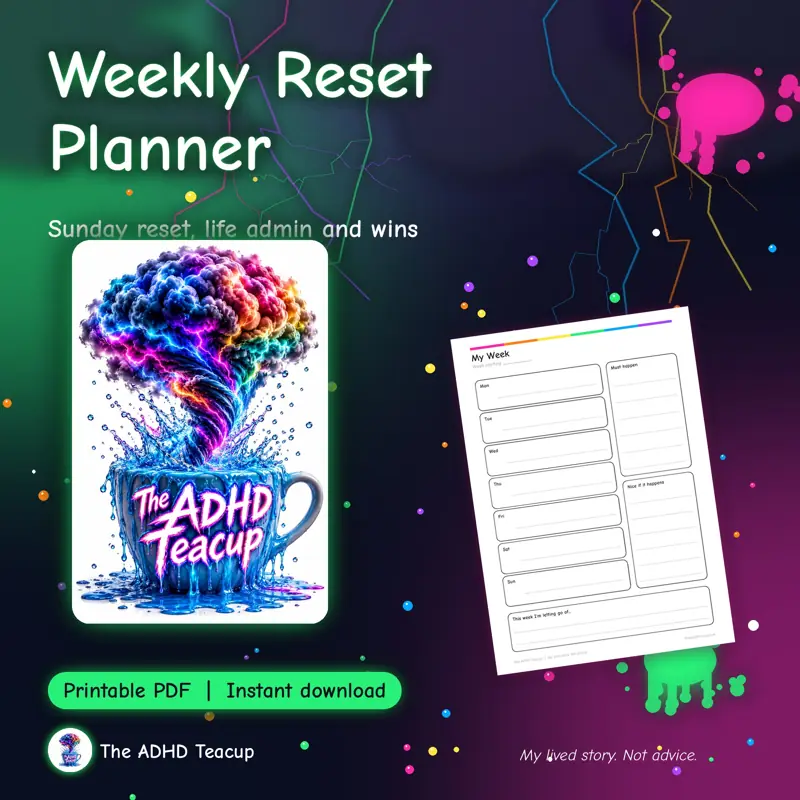 Weekly Reset Planner, weekly planner cover